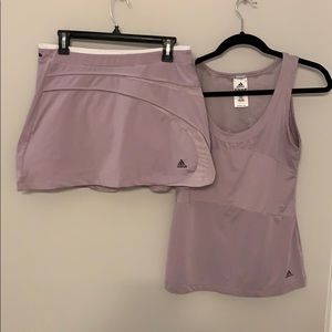 Adidas tennis skirt with matching tank top